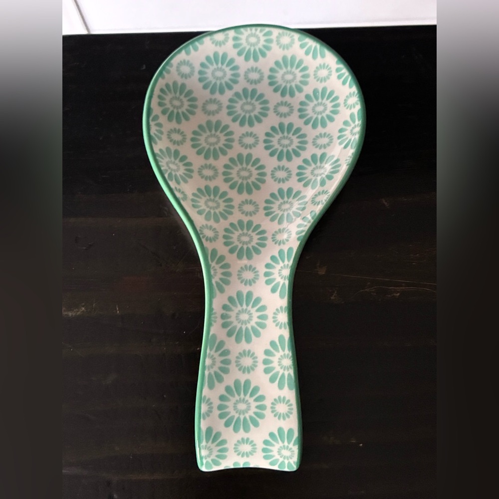 Floral Ceramic Spoon Rest